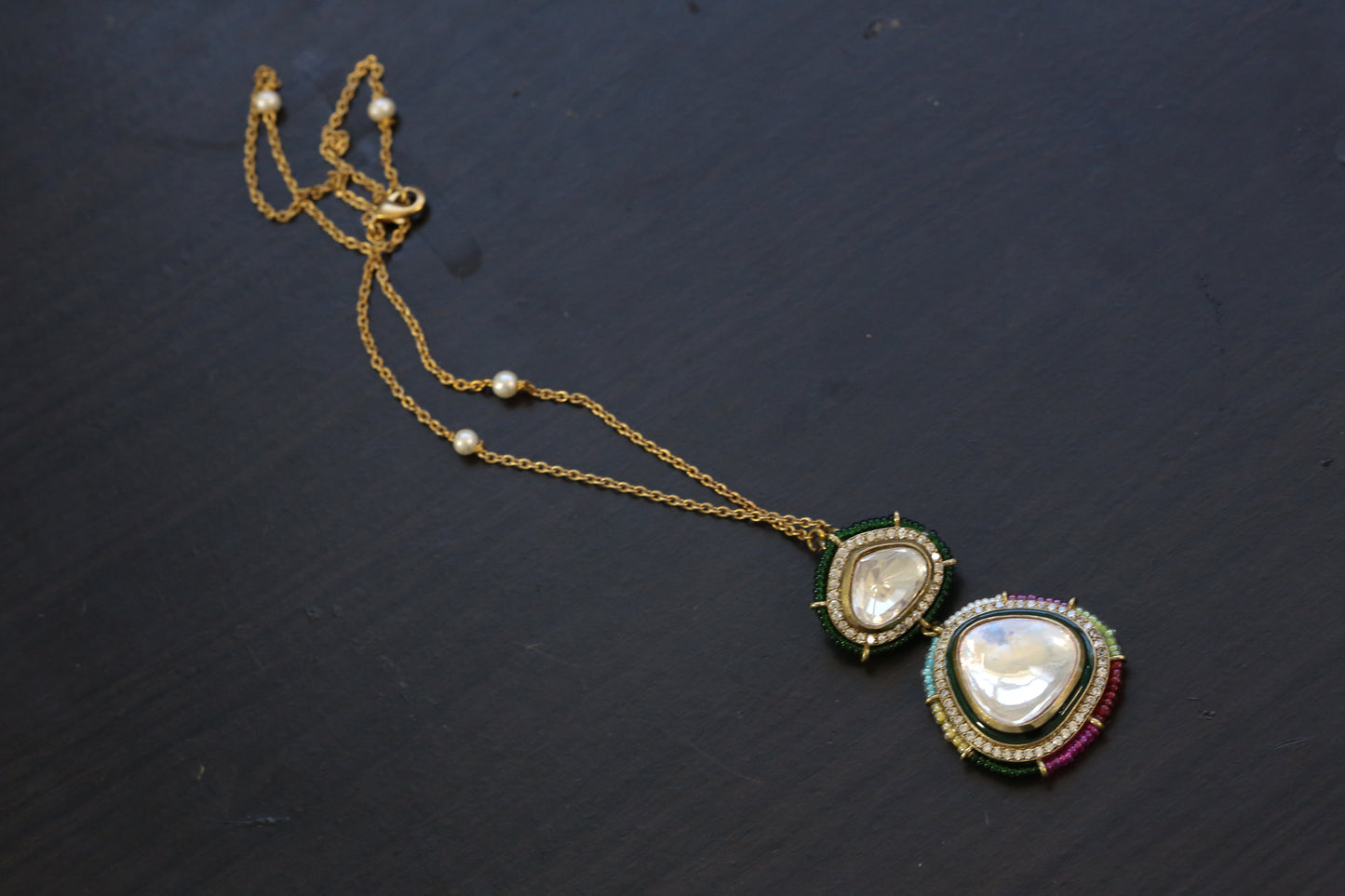 Handmade Big Polki Necklace - Style 7