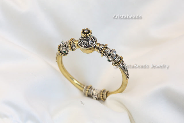 Openable 925 Sterling Silver Dual Tone Bracelet - Multi 1