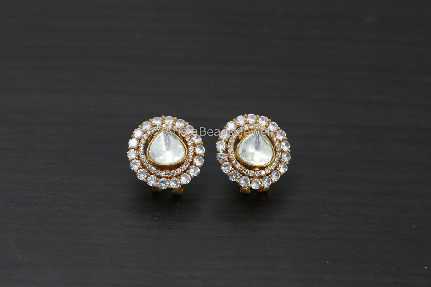 Uncut Polki & CZ Studs