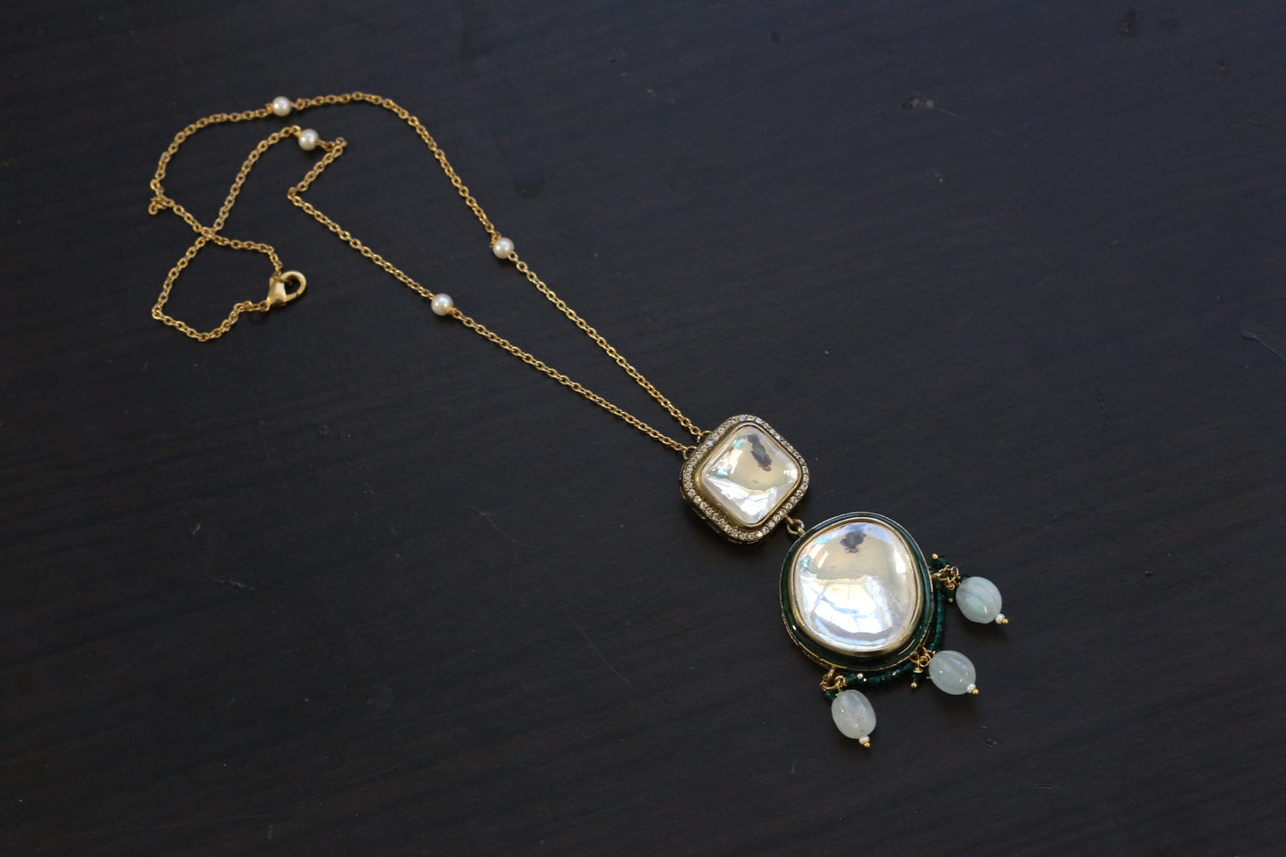 Handmade Big Polki Necklace - Style 2