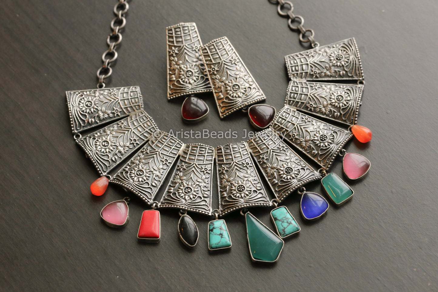 Oxidized Hasli Necklace - Style 6