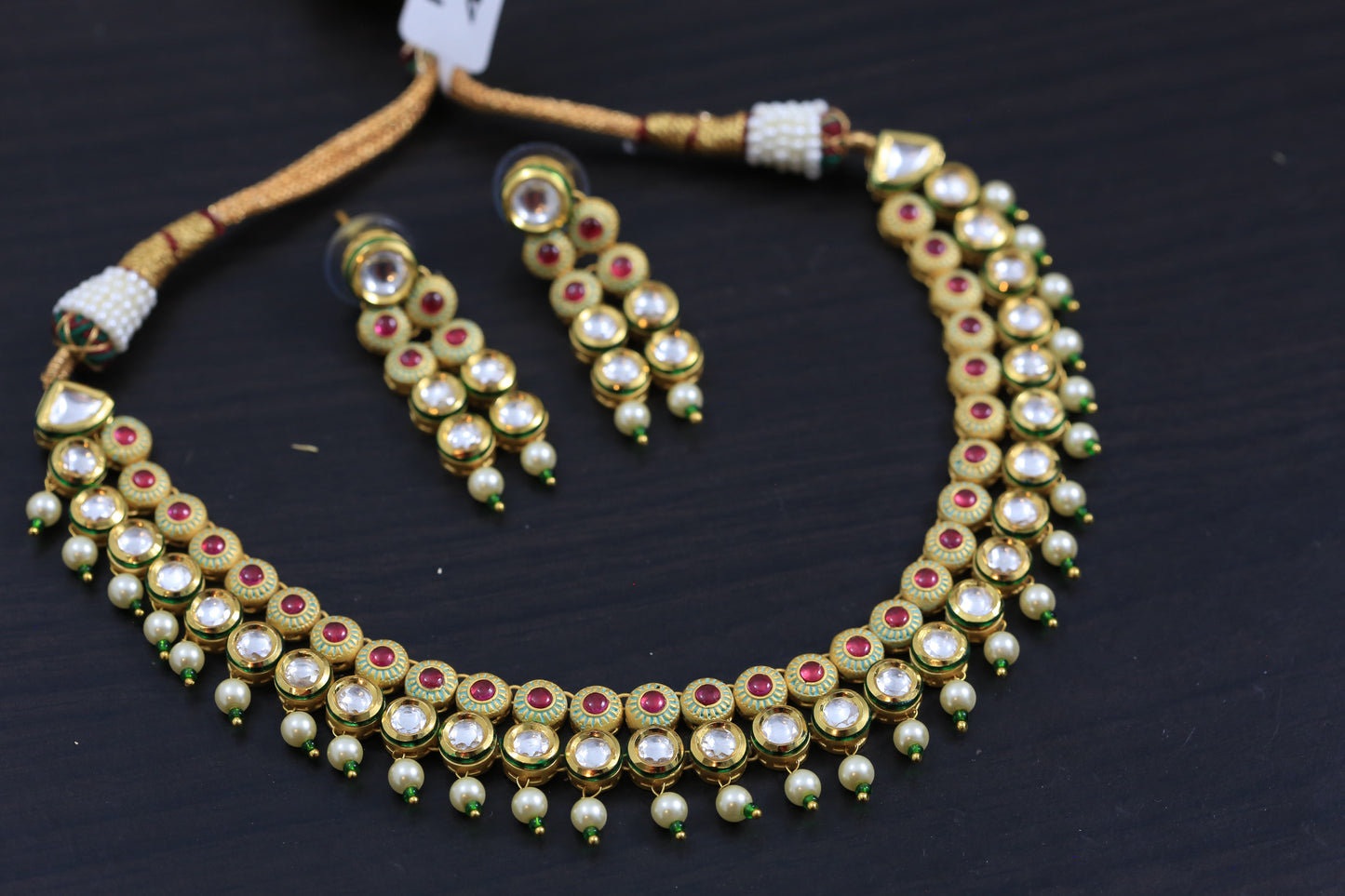 Enamel Kundan Necklace - Style 1