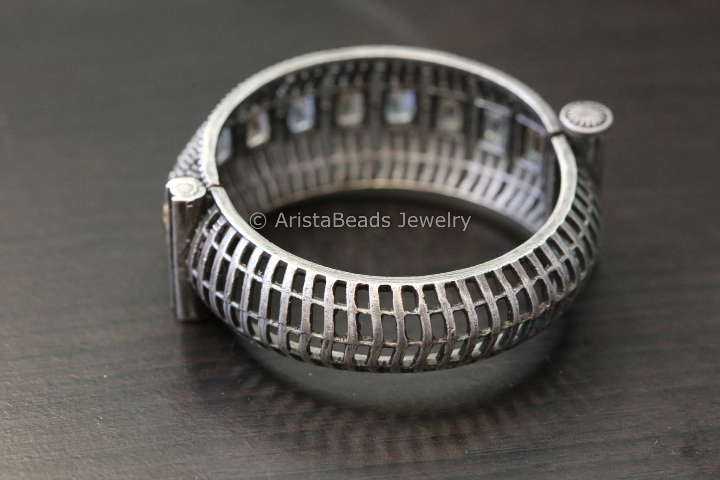 Champagne CZ Bangle Bracelet (Openable)