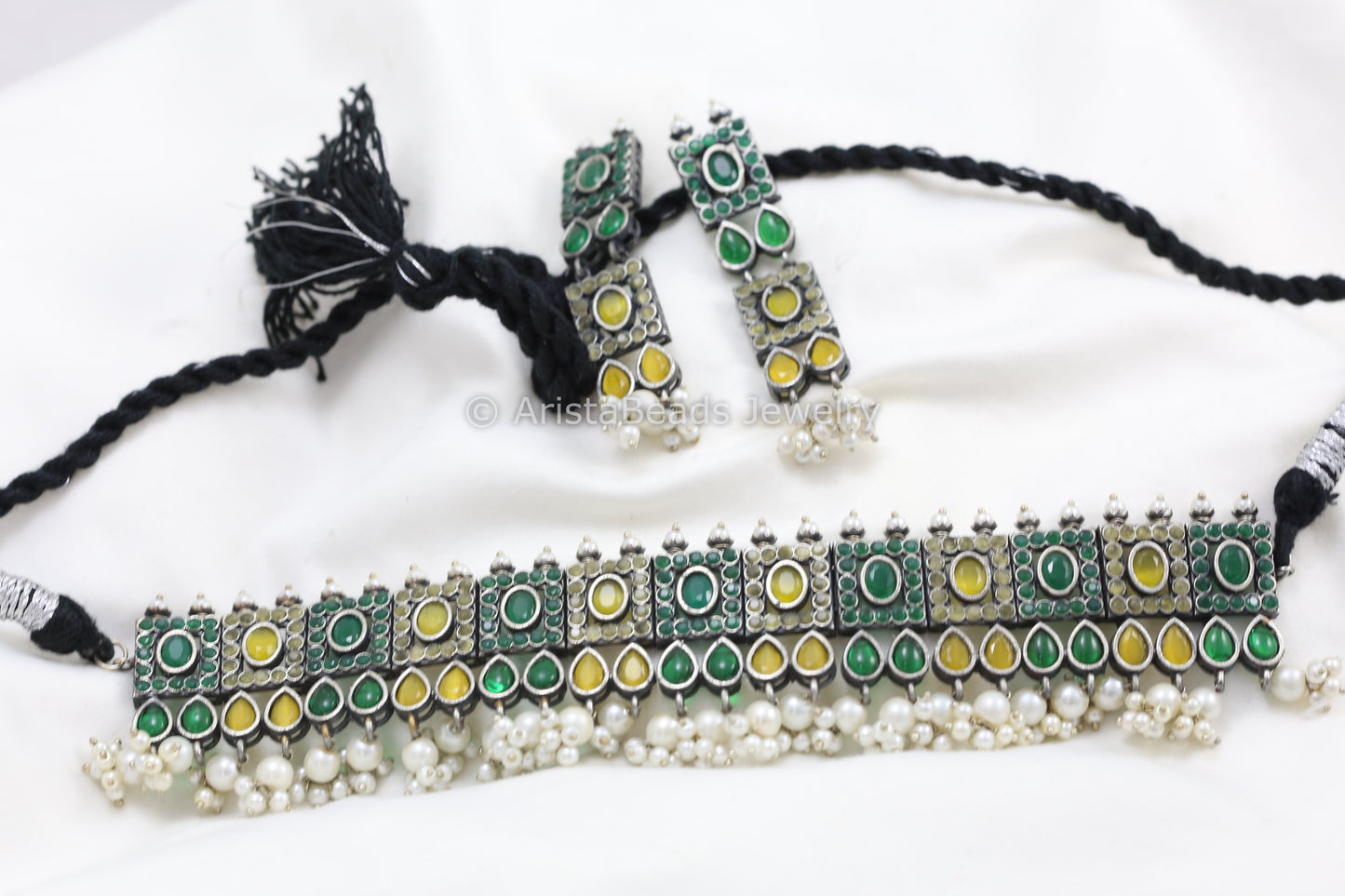 Green Yellow Choker Set