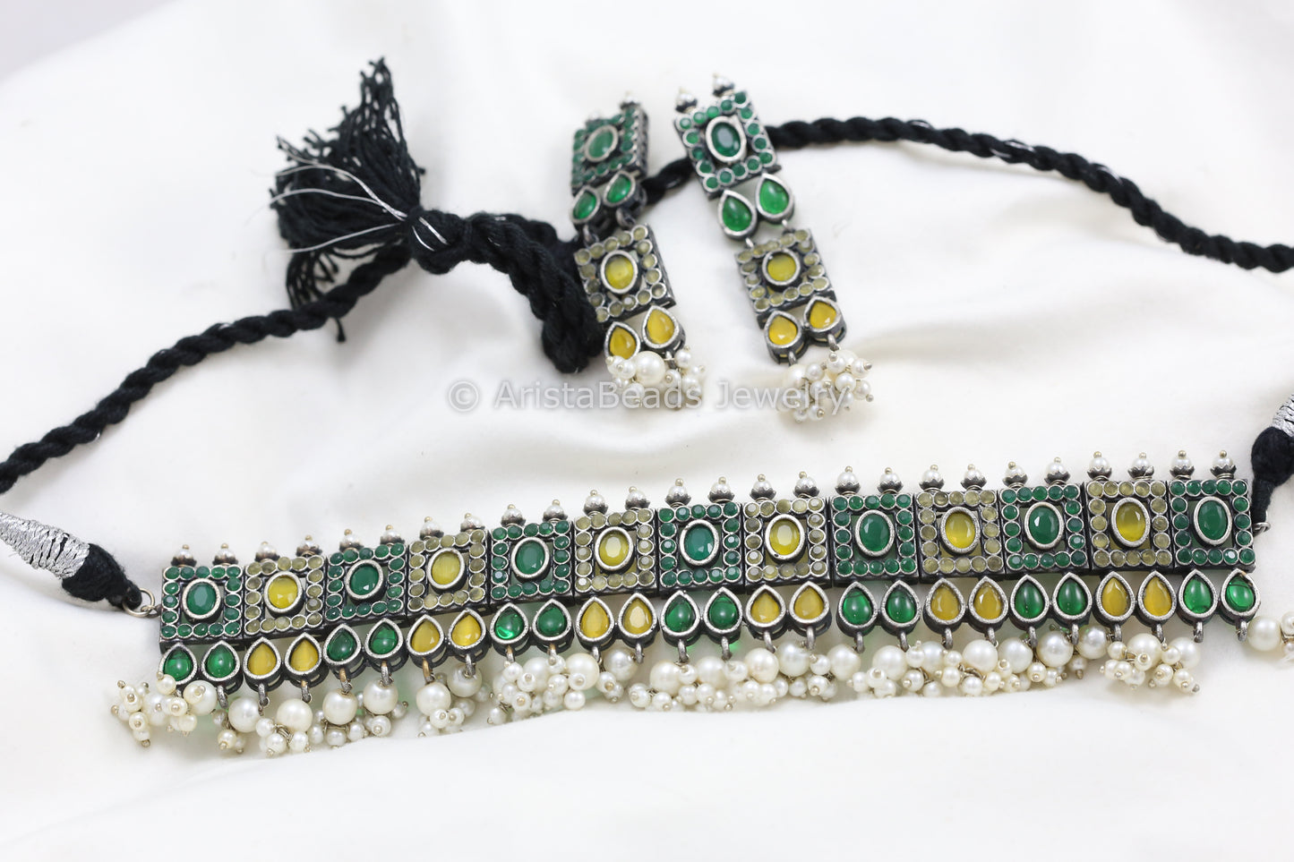 Green Yellow Choker Set