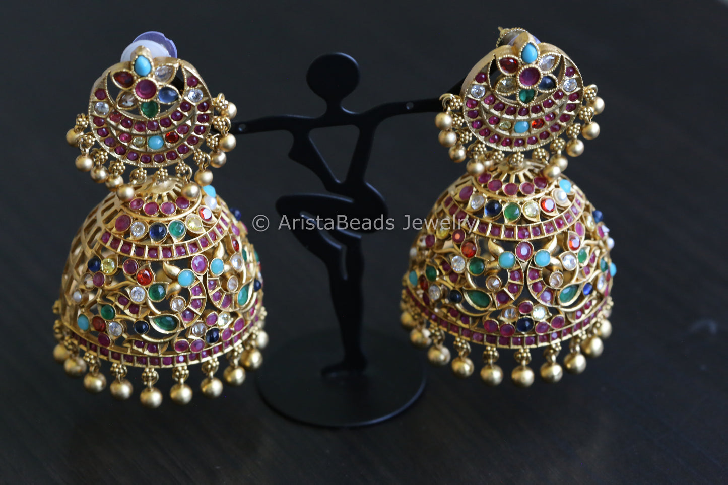 Extra Large Navratan Jhumka