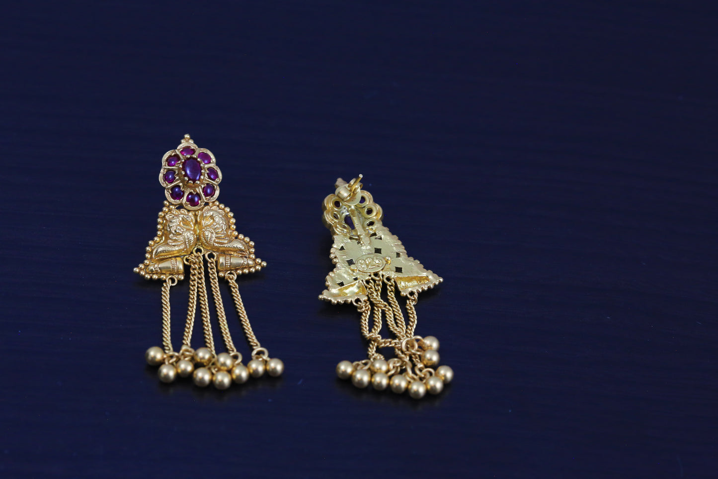 925 Sterling Silver Pota Stone Tassel Earrings