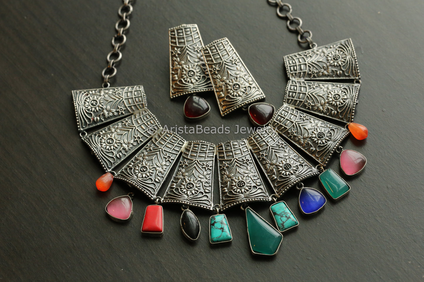 Oxidized Hasli Necklace - Style 6