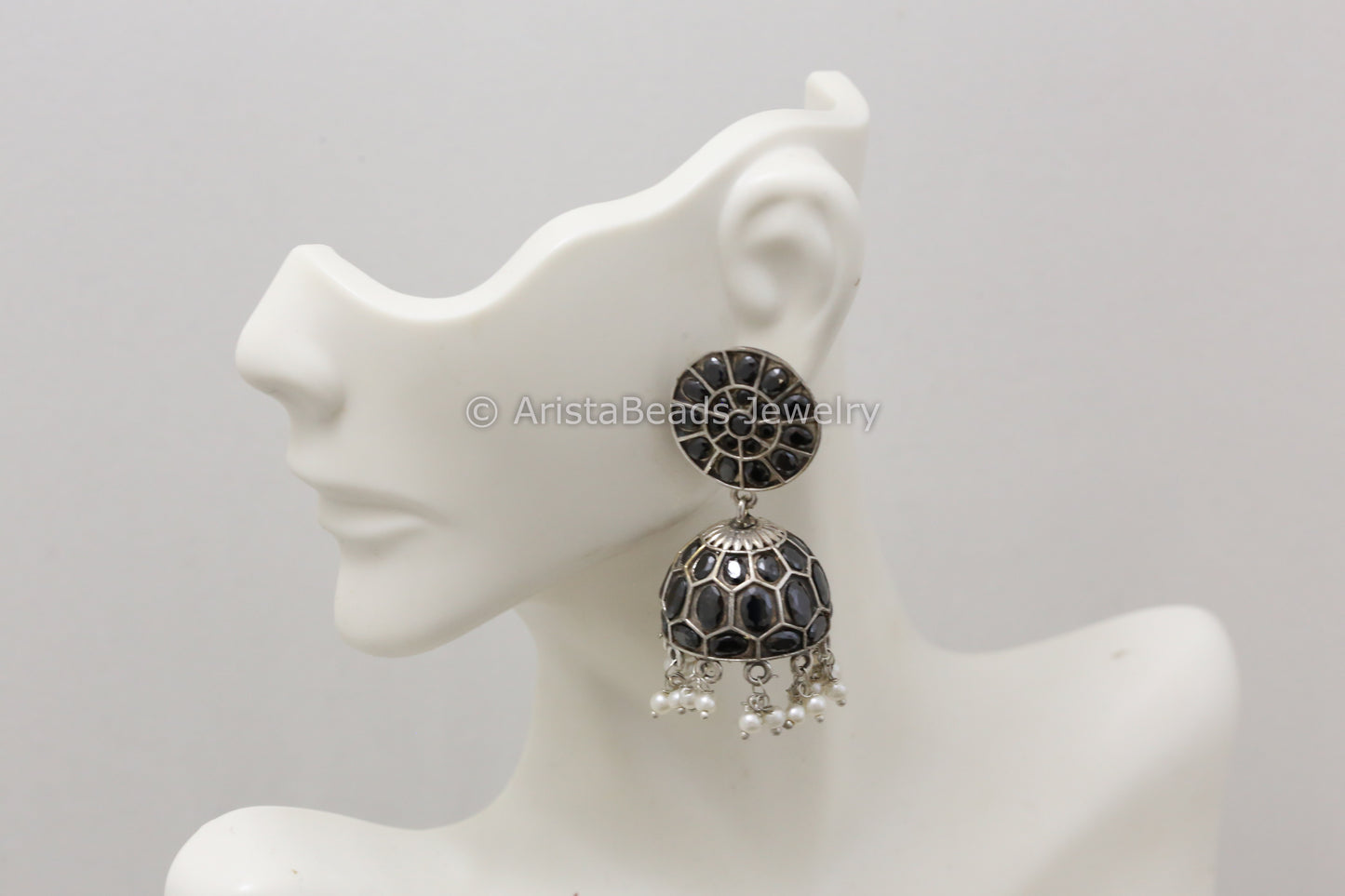Jadau Look Oxidized Jhumka - Black