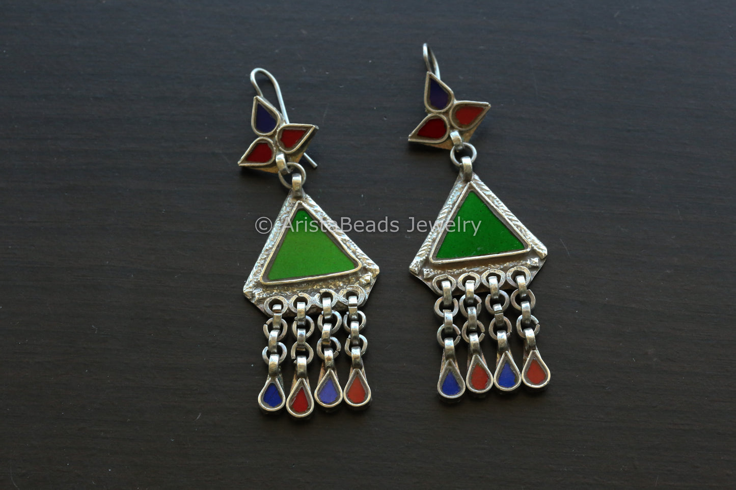 Aaina Real Glass Earrings - Multicolor