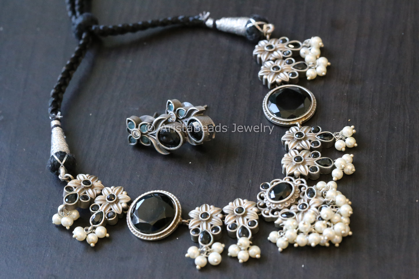 Black Oxidized Necklace Set