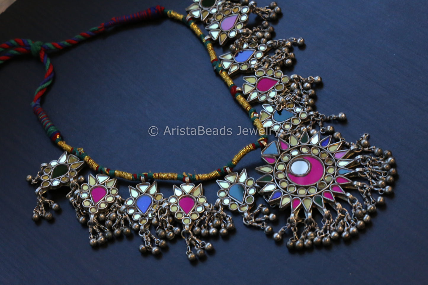 Long Real Glass Necklace - Multicolor