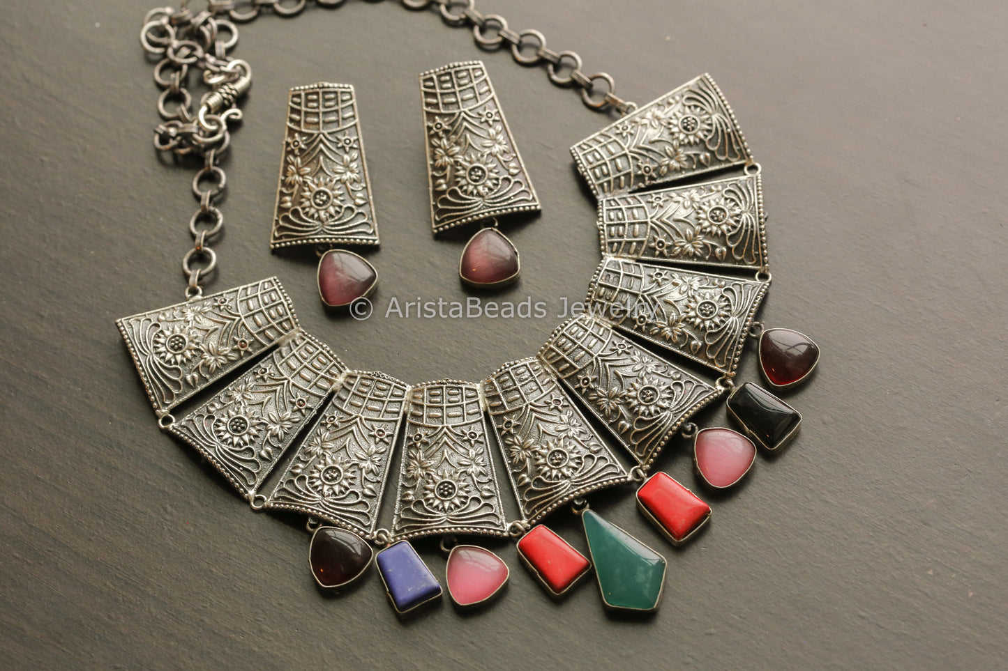 Oxidized Hasli Necklace - Style 2