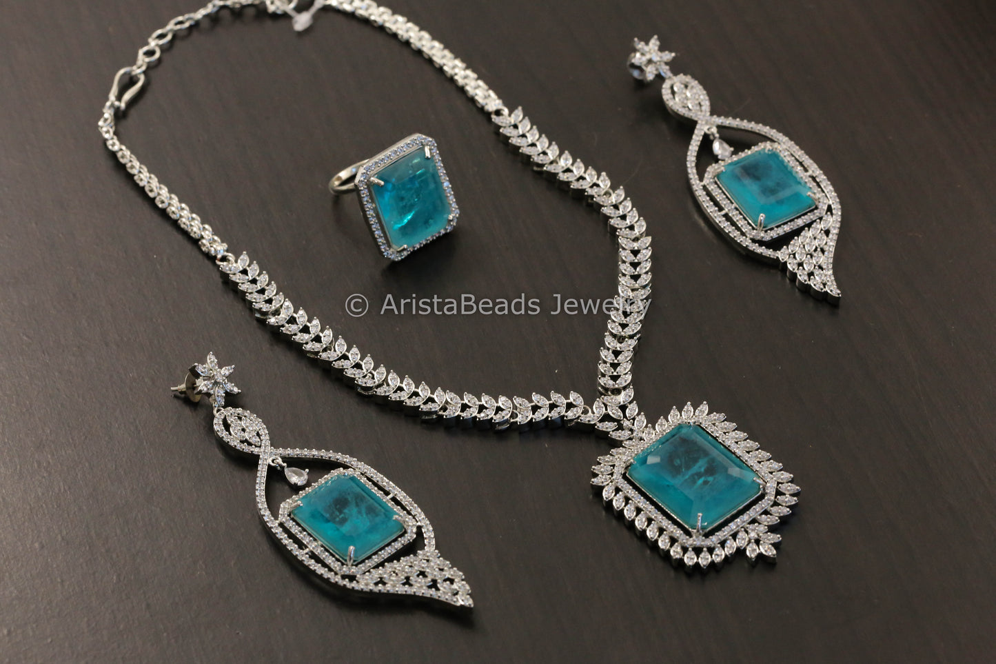 Premium Micro CZ & Doublet Set - Aqua Blue