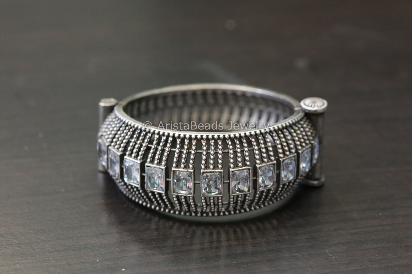 Clear CZ Bangle Bracelet (Openable)
