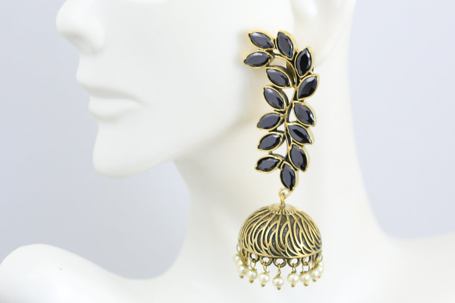 Antique Black Pearl Jhumka