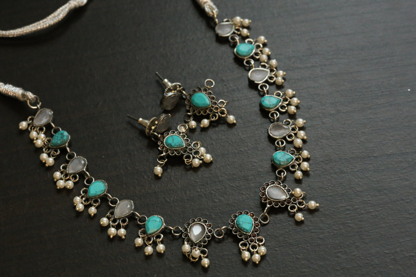 Dainty Turquoise Necklace Set - Style 2
