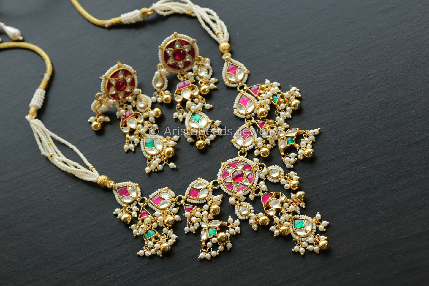 Dainty Next to Real Jadau Pachi Kundan Necklace