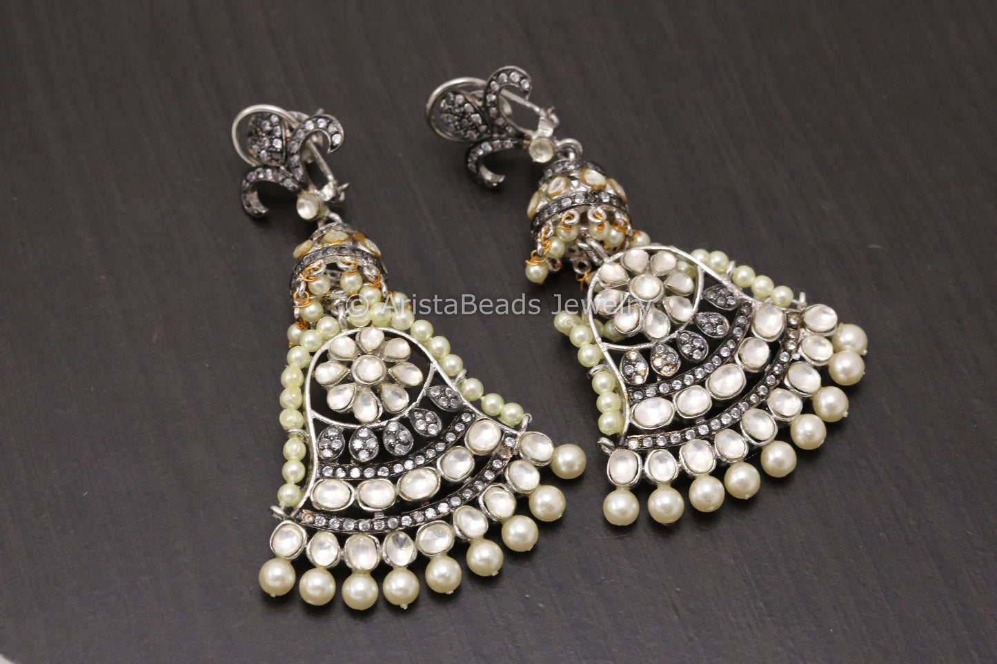 Victorian Kundan Jhumka Chandbaali