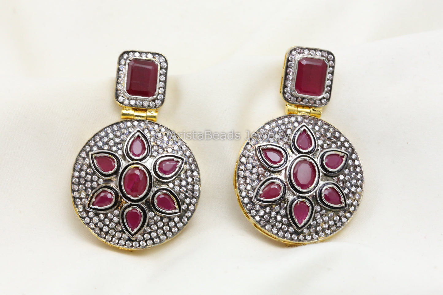 Victorian Ruby Uncut Earrings