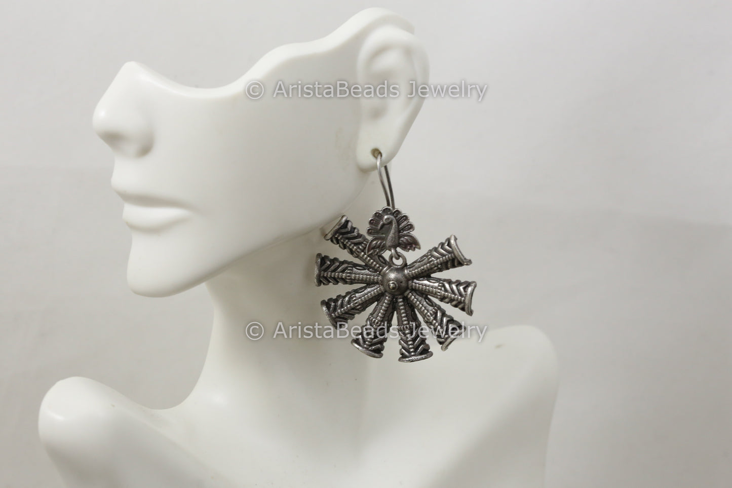 Contemporary Peacock Earrings