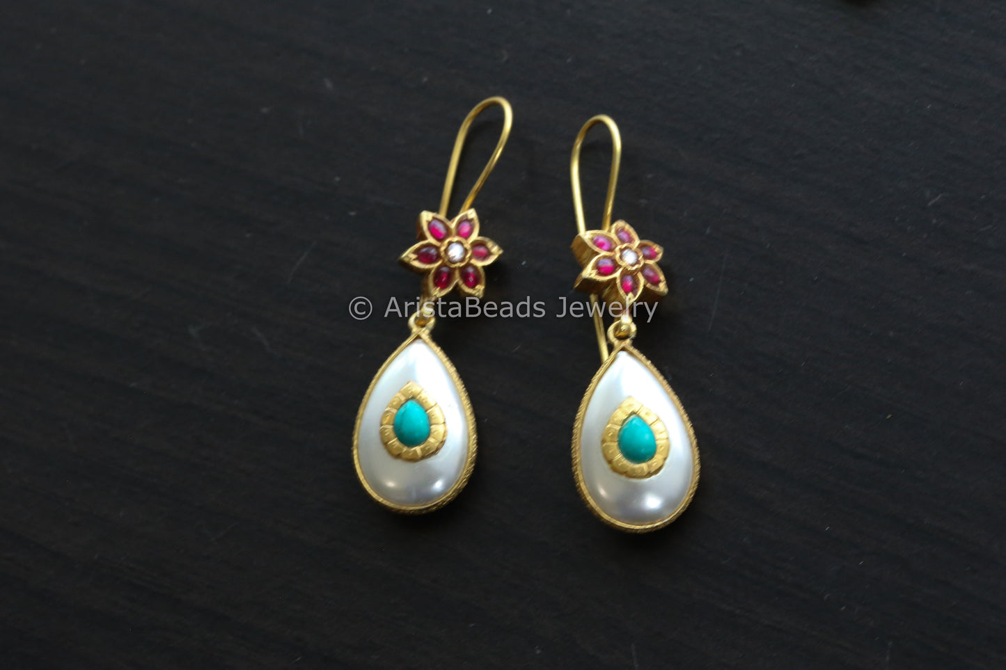 92.5 Jadau Kundan MOP Earrings