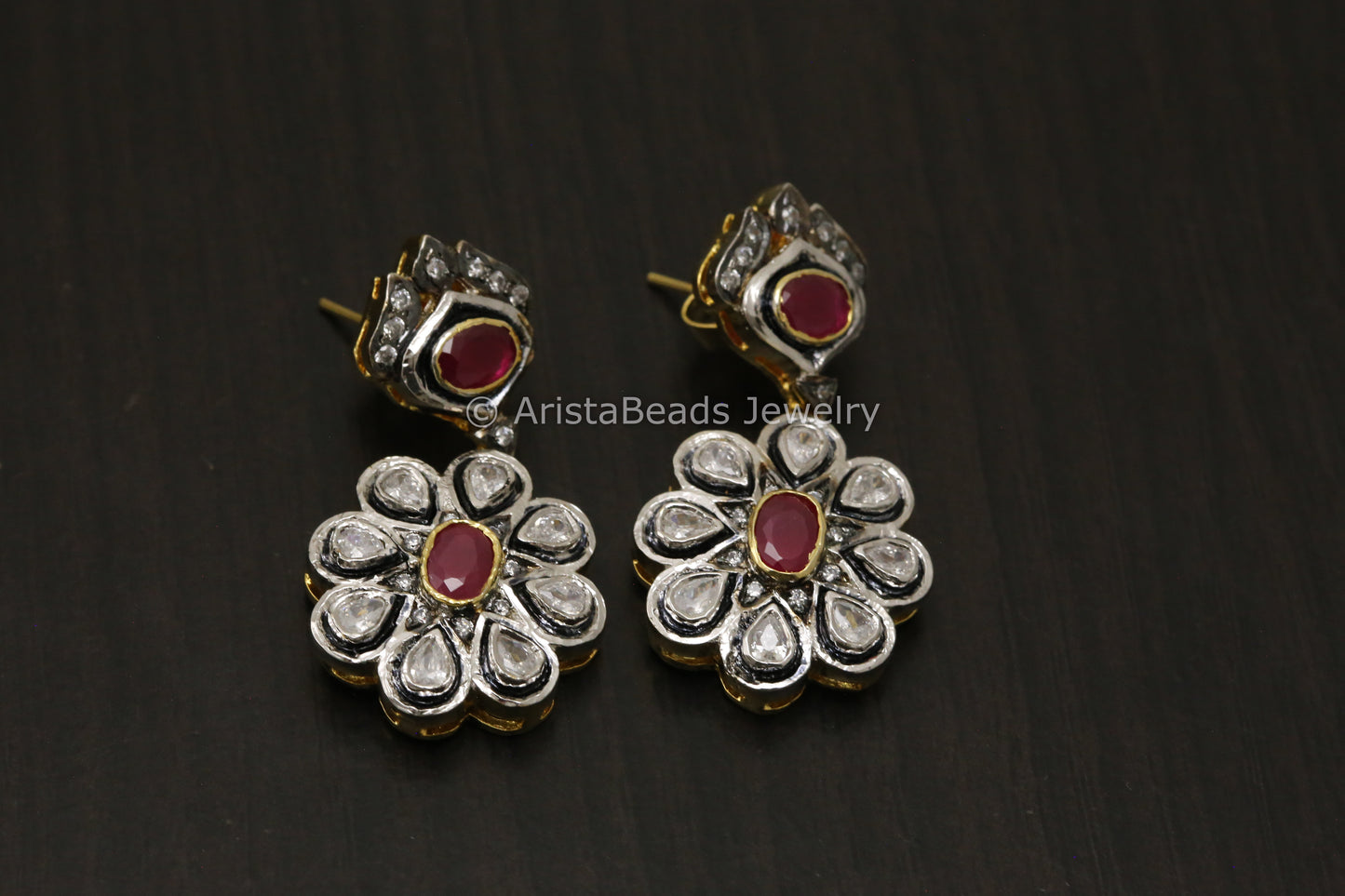 Victorian Real Look Uncut Earrings