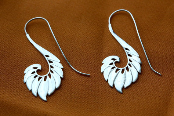 Silver Gypsy Brass Earrings - AristaBeads Jewelry - 4