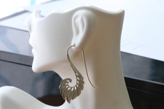 Silver Gypsy Brass Earrings - AristaBeads Jewelry - 5