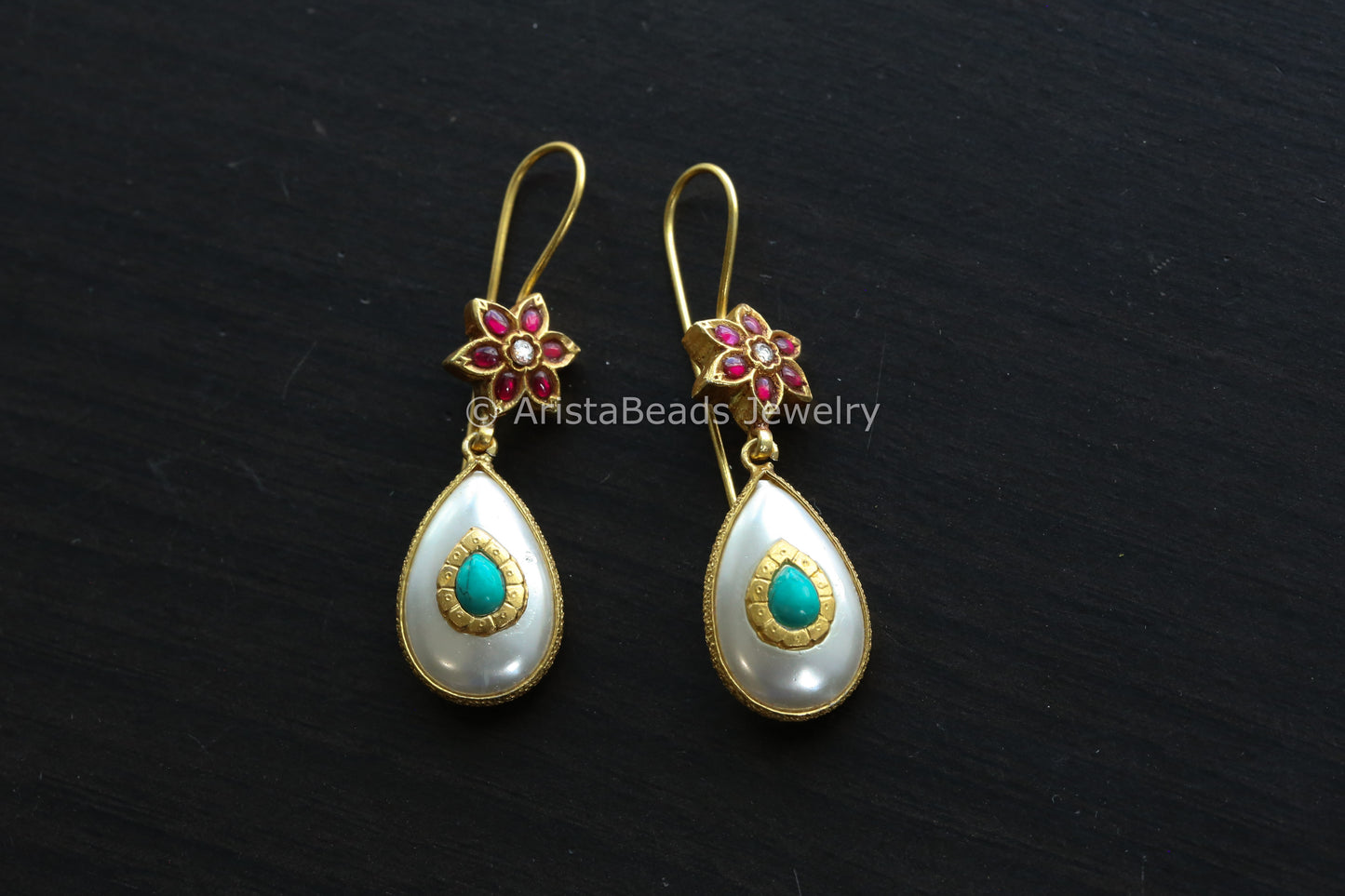 92.5 Jadau Kundan MOP Earrings