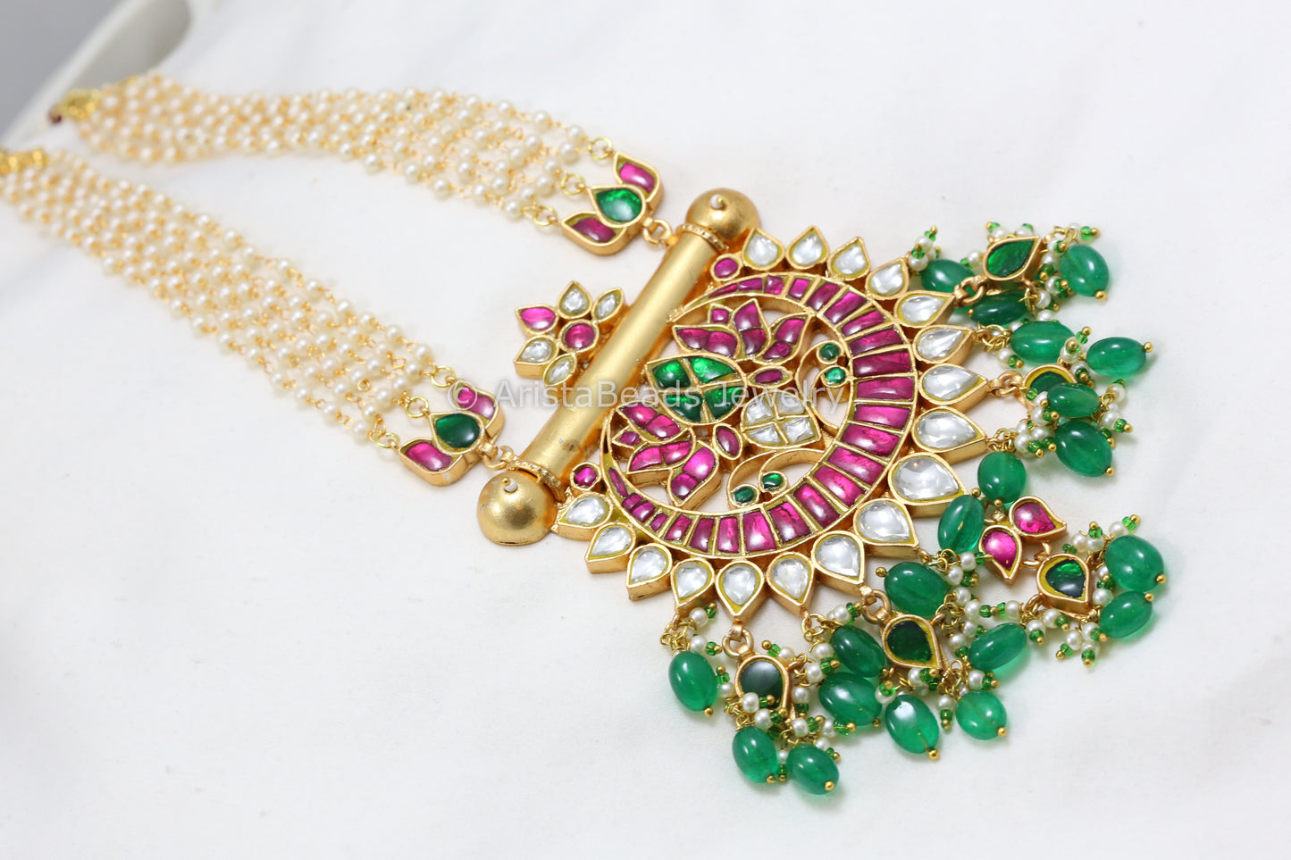 One Of A Kind Jadau Kundan & Pearls Necklace