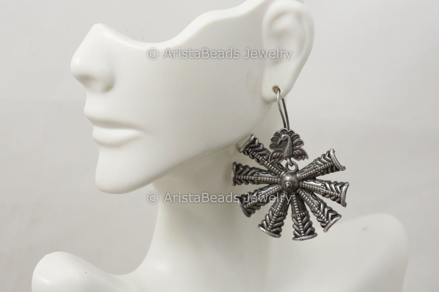 Contemporary Peacock Earrings