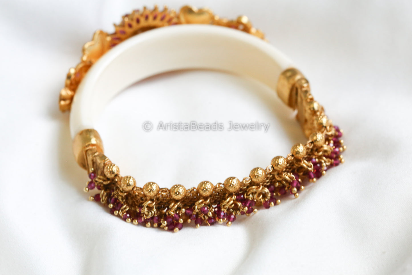 Ivory Flexible CZ Bangle Bracelet (Openable 2.6)