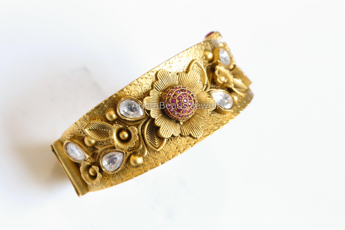 Uncut Kundan Polki & CZ Bracelet