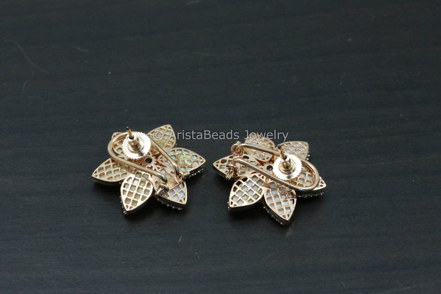 Large MOP & CZ Studs
