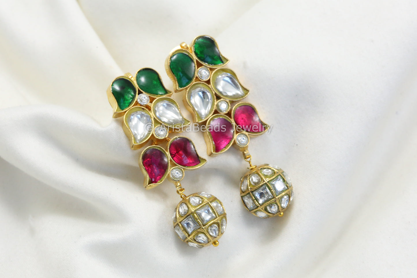 Jadau Kundan Earrings -Multi