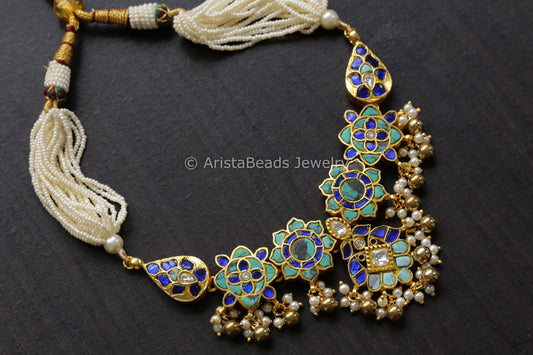 Jadau Kundan & Turquoise Stone Necklace