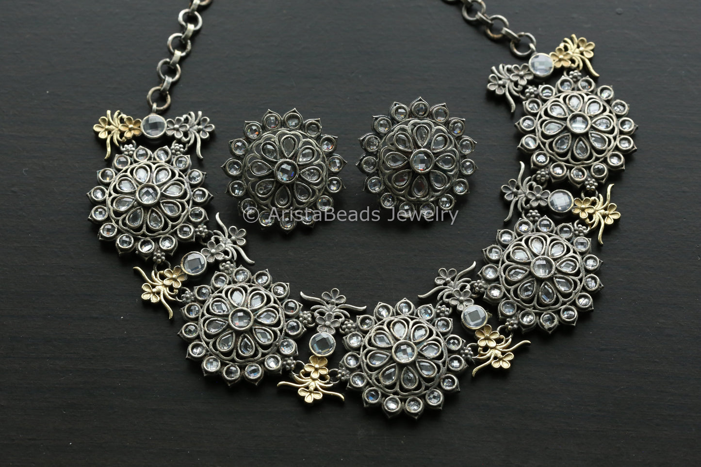 Clear Polki Dual Tone Set