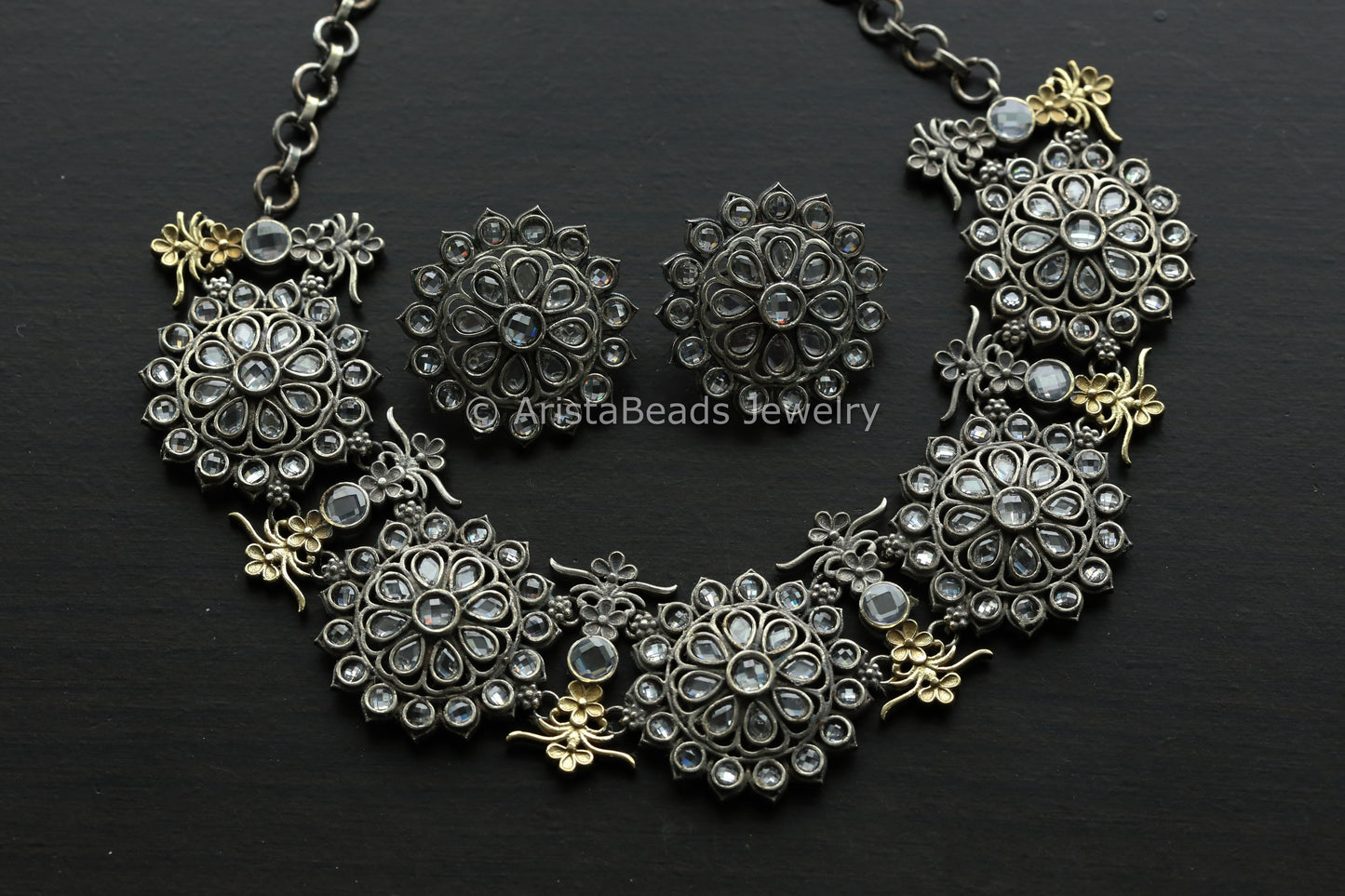 Clear Polki Dual Tone Set