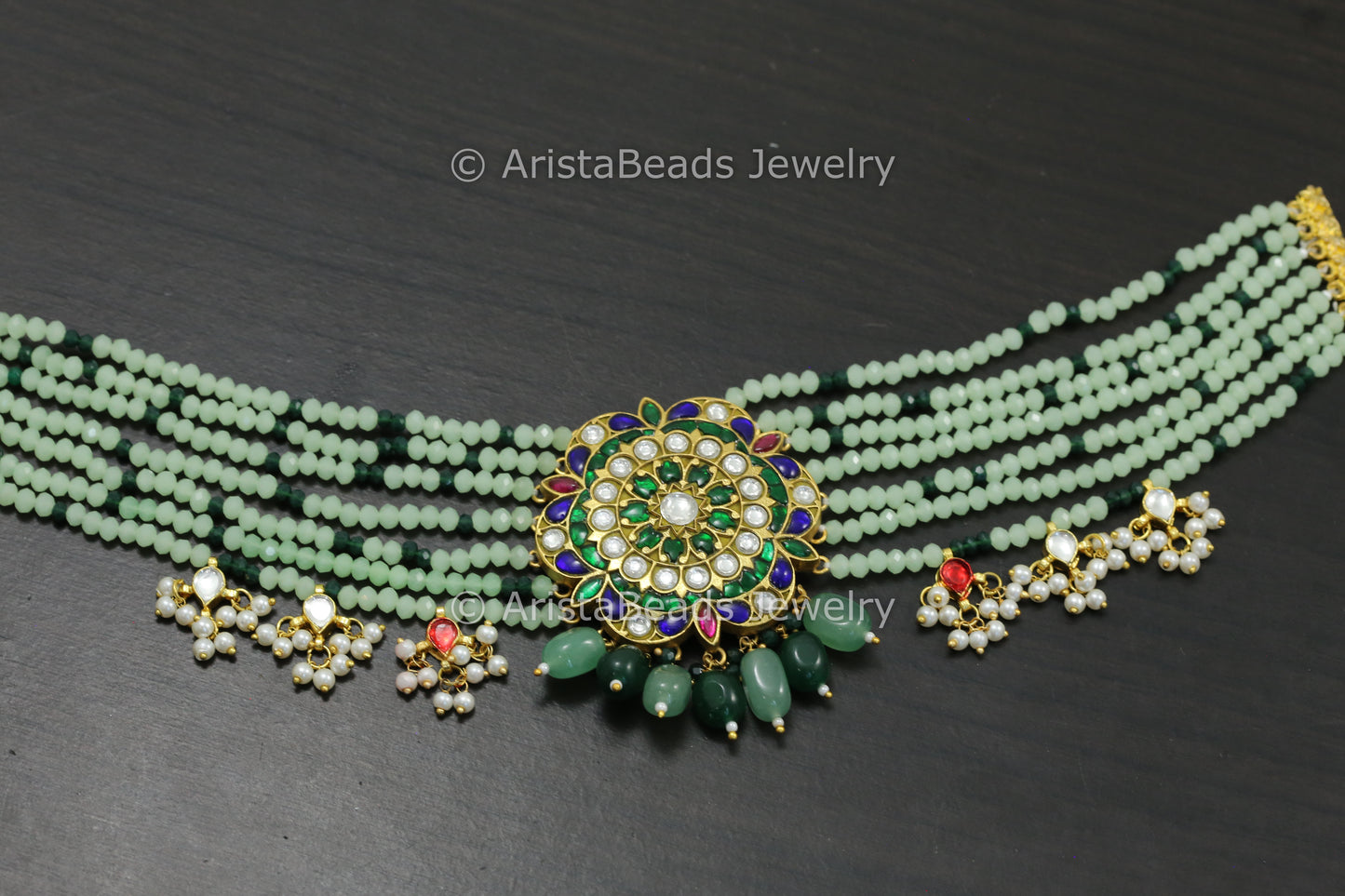 Jadau Kundan Multicolor Choker/ Necklace