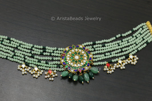 Jadau Kundan Multicolor Choker/ Necklace