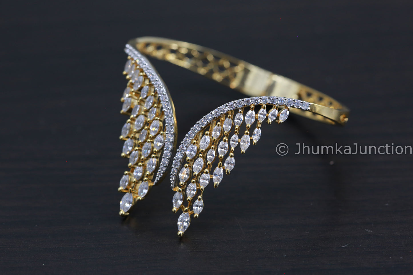 CZ Gold Bangle Bracelet