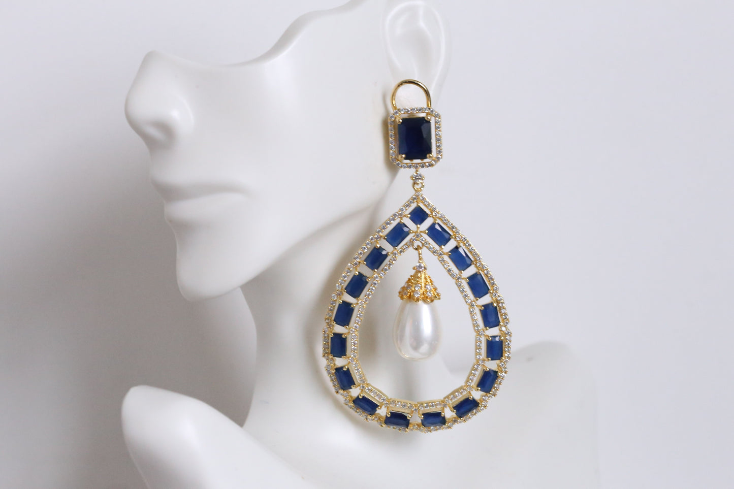 Blue Chandelier Earrings
