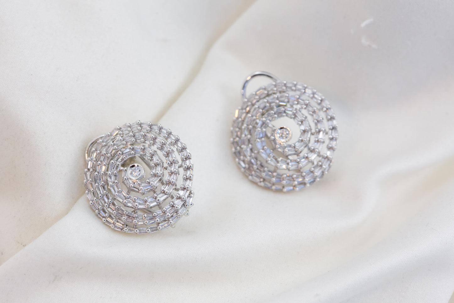 Clear CZ Spiral Studs