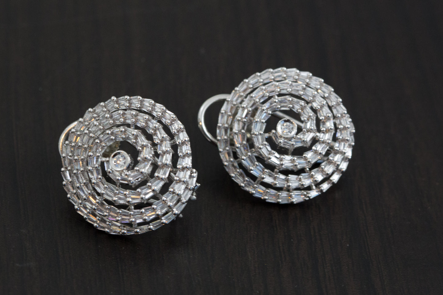 Clear CZ Spiral Studs