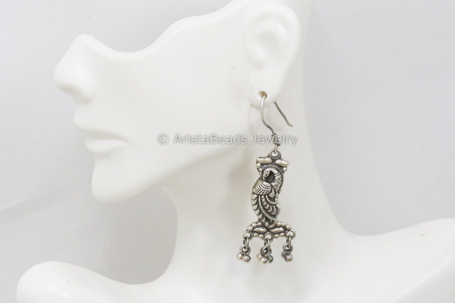 925 Sterling Silver Peacock Earrings