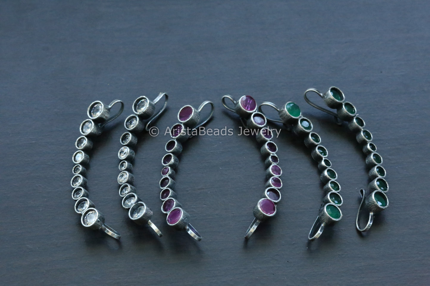 Silver Look Earcuff Earrings