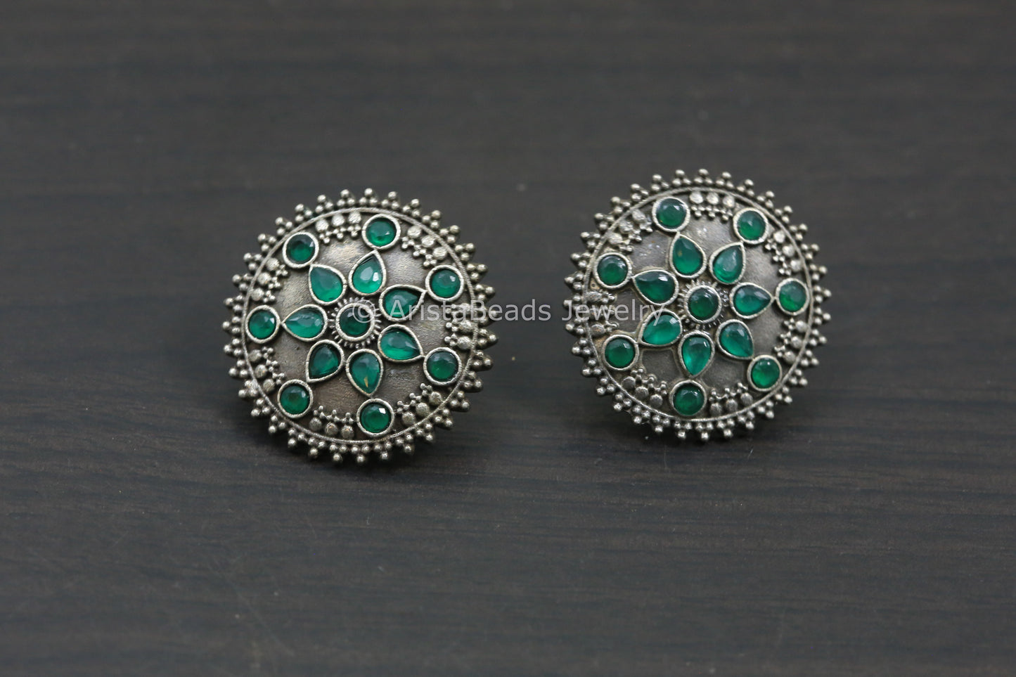 Emerald Green Studs