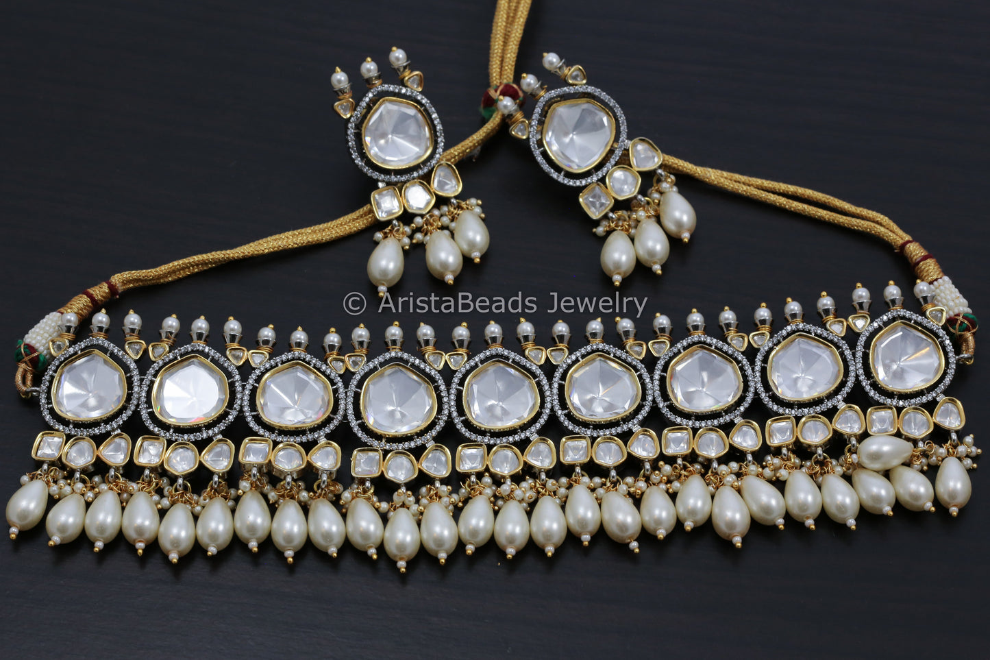 Big Uncut Polki Kundan Choker Set