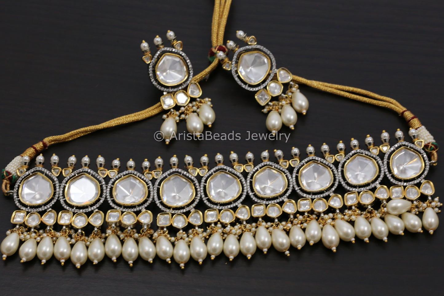 Big Uncut Polki Kundan Choker Set